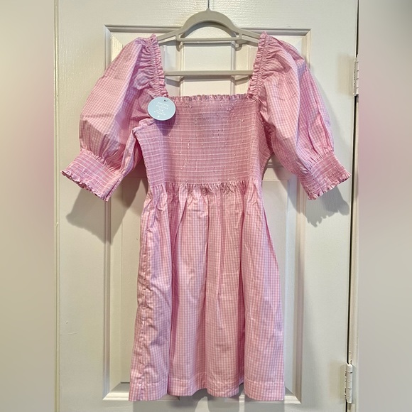 Hill House Home | The Athena Nap Dress | Size L | Bubblegum Gingham | NWT - Picture 3 of 6